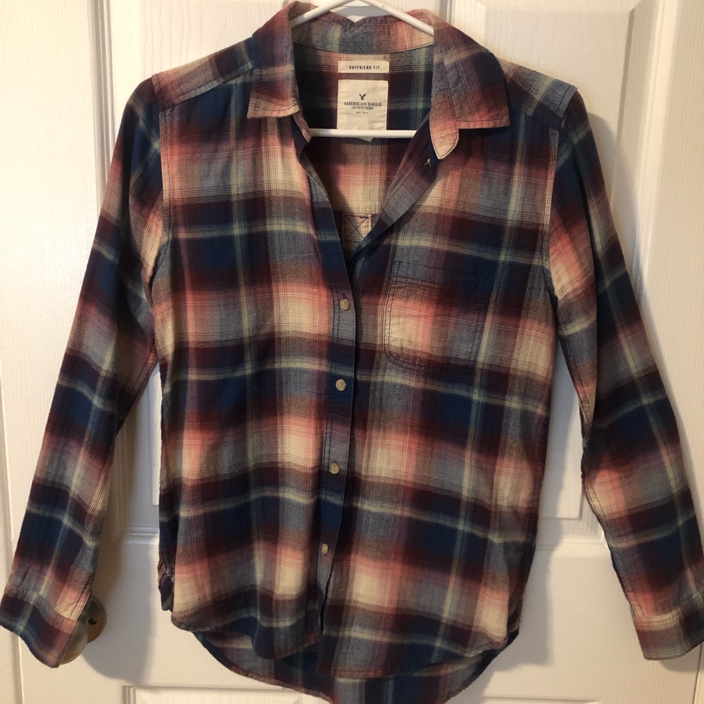 American Eagle Plaid Button-down Shirt